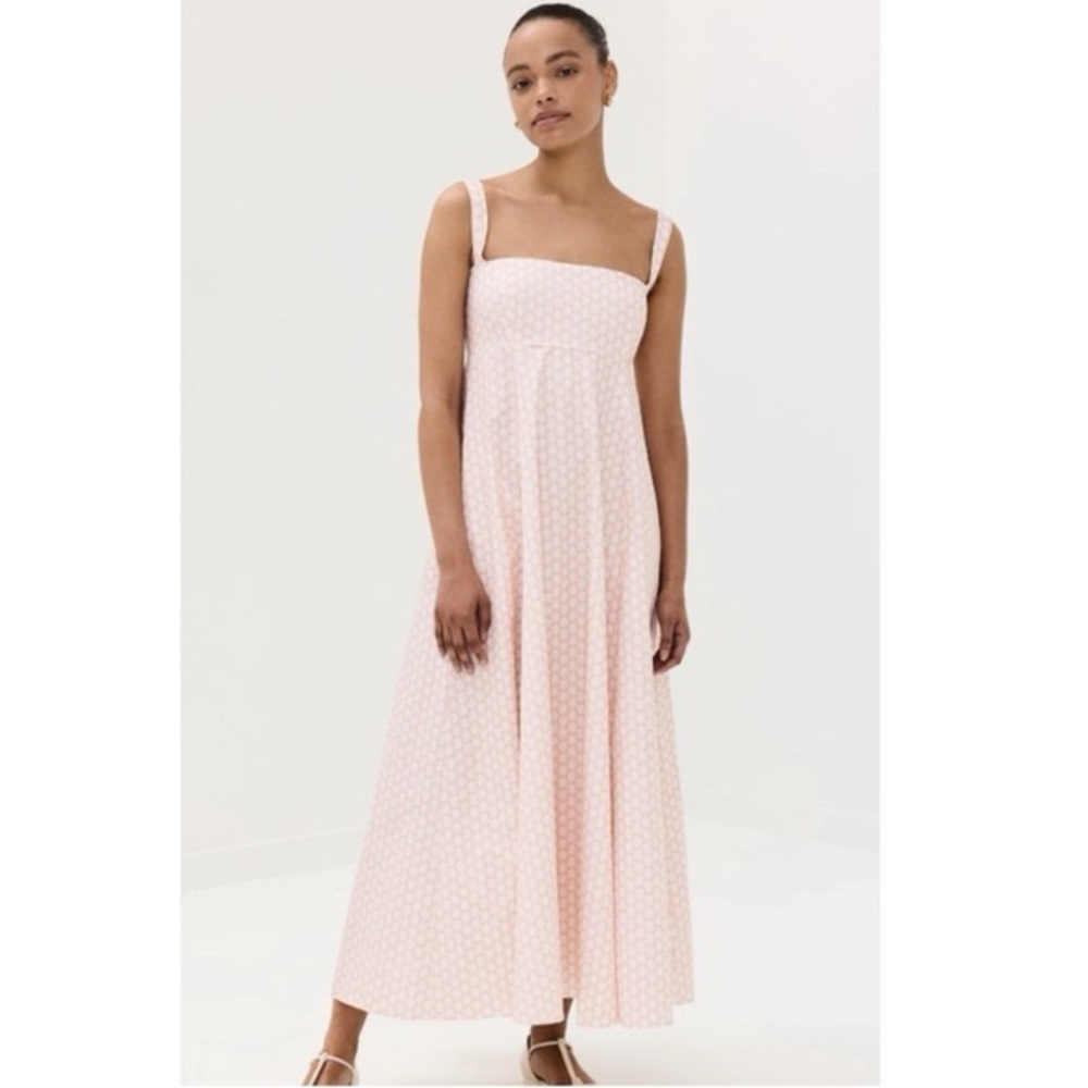 NWT Hill House Home Rowena Dress Pink Pale Coral Shell Size L
